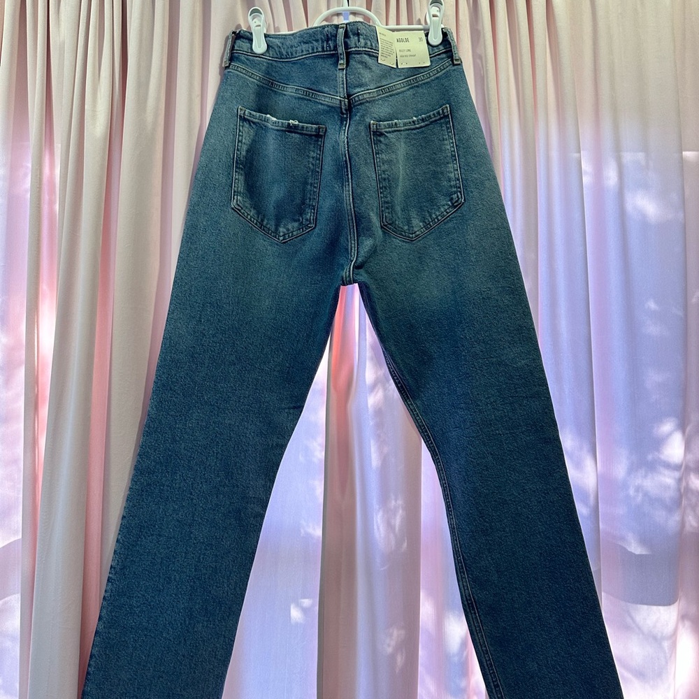 Agolde Riley Long High Rise Straight Jeans - Picture 3 of 4